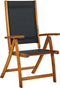 vidaXL - Tuinstoelen - inklapbaar - 2 - st - massief - acaciahout - en - textileen