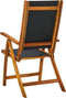 vidaXL - Tuinstoelen - inklapbaar - 2 - st - massief - acaciahout - en - textileen