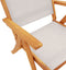 vidaXL - Tuinstoelen - inklapbaar - 2 - st - massief - acaciahout - en - textileen