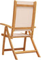 vidaXL - Tuinstoelen - inklapbaar - 2 - st - massief - acaciahout - en - textileen