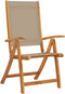 vidaXL - Tuinstoelen - inklapbaar - 2 - st - massief - acaciahout - en - textileen