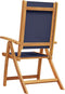 vidaXL - Tuinstoelen - inklapbaar - 2 - st - massief - acaciahout - en - textileen