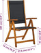 vidaXL - Tuinstoelen - inklapbaar - 2 - st - massief - acaciahout - en - textileen
