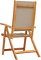 vidaXL - Tuinstoelen - inklapbaar - 2 - st - massief - acaciahout - en - textileen