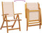 vidaXL - Tuinstoelen - inklapbaar - 2 - st - massief - acaciahout - en - textileen