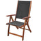 vidaXL - Tuinstoelen - inklapbaar - 2 - st - massief - acaciahout - en - textileen