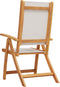 vidaXL - Tuinstoelen - inklapbaar - 2 - st - massief - acaciahout - en - textileen