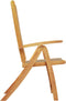 vidaXL - Tuinstoelen - inklapbaar - 2 - st - massief - acaciahout - en - textileen