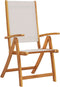 vidaXL - Tuinstoelen - inklapbaar - 2 - st - massief - acaciahout - en - textileen