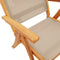 vidaXL - Tuinstoelen - inklapbaar - 2 - st - massief - acaciahout - en - textileen