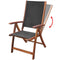 vidaXL - Tuinstoelen - inklapbaar - 2 - st - massief - acaciahout - en - textileen
