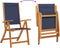 vidaXL - Tuinstoelen - inklapbaar - 2 - st - massief - acaciahout - en - textileen