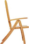 vidaXL - Tuinstoelen - inklapbaar - 2 - st - massief - acaciahout - en - textileen
