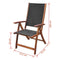 vidaXL - Tuinstoelen - inklapbaar - 2 - st - massief - acaciahout - en - textileen