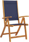 vidaXL - Tuinstoelen - inklapbaar - 2 - st - massief - acaciahout - en - textileen