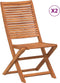 vidaXL - Tuinstoelen - inklapbaar - 2 - st - massief - acaciahout