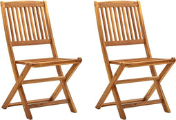 vidaXL - Tuinstoelen - inklapbaar - 2 - st - massief - acaciahout