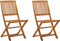vidaXL - Tuinstoelen - inklapbaar - 2 - st - massief - acaciahout