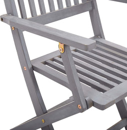 vidaXL - Tuinstoelen - inklapbaar - 2 - st - massief - acaciahout