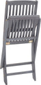 vidaXL - Tuinstoelen - inklapbaar - 2 - st - massief - acaciahout