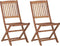 vidaXL - Tuinstoelen - inklapbaar - 2 - st - massief - acaciahout