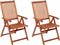 vidaXL - Tuinstoelen - inklapbaar - 2 - st - massief - acaciahout - bruin