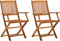 vidaXL - Tuinstoelen - inklapbaar - 2 - st - massief - acaciahout