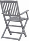 vidaXL - Tuinstoelen - inklapbaar - 2 - st - massief - acaciahout