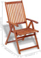 vidaXL - Tuinstoelen - inklapbaar - 2 - st - massief - acaciahout - bruin