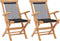 vidaXL - Tuinstoelen - inklapbaar - 2 - st - massief - teakhout - en - touw