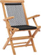 vidaXL - Tuinstoelen - inklapbaar - 2 - st - massief - teakhout - en - touw