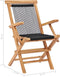 vidaXL - Tuinstoelen - inklapbaar - 2 - st - massief - teakhout - en - touw