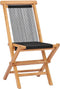 vidaXL - Tuinstoelen - inklapbaar - 2 - st - massief - teakhout - en - touw