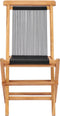vidaXL - Tuinstoelen - inklapbaar - 2 - st - massief - teakhout - en - touw