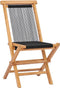 vidaXL - Tuinstoelen - inklapbaar - 2 - st - massief - teakhout - en - touw