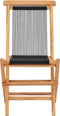 vidaXL - Tuinstoelen - inklapbaar - 2 - st - massief - teakhout - en - touw