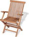 vidaXL - Tuinstoelen - inklapbaar - 2 - st - massief - teakhout