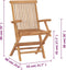 vidaXL - Tuinstoelen - inklapbaar - 2 - st - massief - teakhout