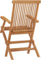 vidaXL - Tuinstoelen - inklapbaar - 2 - st - massief - teakhout