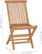 vidaXL - Tuinstoelen - inklapbaar - 2 - st - massief - teakhout