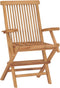 vidaXL - Tuinstoelen - inklapbaar - 2 - st - massief - teakhout
