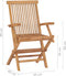 vidaXL - Tuinstoelen - inklapbaar - 2 - st - massief - teakhout