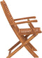 vidaXL - Tuinstoelen - inklapbaar - 2 - st - met - armleuning - massief - acaciahout