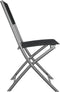 vidaXL - Tuinstoelen - inklapbaar - 2 - st - staal - en - textileen - zwart