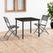 vidaXL - Tuinstoelen - inklapbaar - 2 - st - staal - en - textileen - zwart