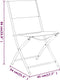 vidaXL - Tuinstoelen - inklapbaar - 2 - st - staal - en - textileen - zwart