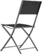 vidaXL - Tuinstoelen - inklapbaar - 2 - st - staal - en - textileen - zwart