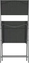 vidaXL - Tuinstoelen - inklapbaar - 2 - st - staal - en - textileen - zwart