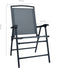 vidaXL - Tuinstoelen - inklapbaar - 2 - st - textileen - grijs