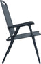 vidaXL - Tuinstoelen - inklapbaar - 2 - st - textileen - grijs
